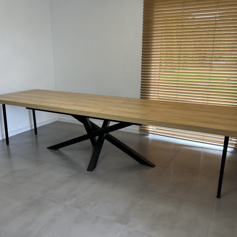 Stół DENVER XXL 180X100 + 5X50 DĄB HIKORA EGGER (2)